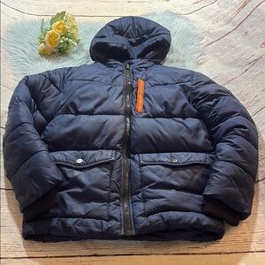 Michael Kors Navy Hooded Puffer Jacket sz 10/12